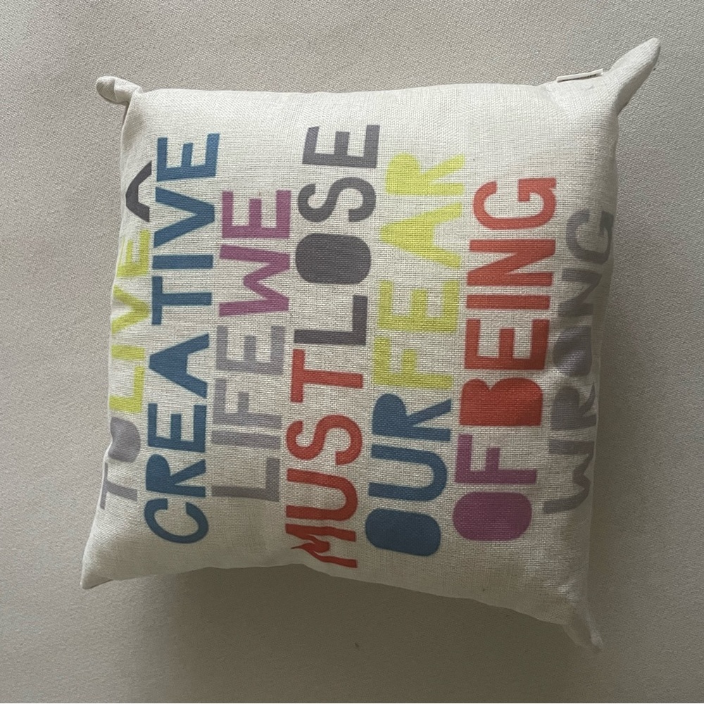 Designed couch pillow